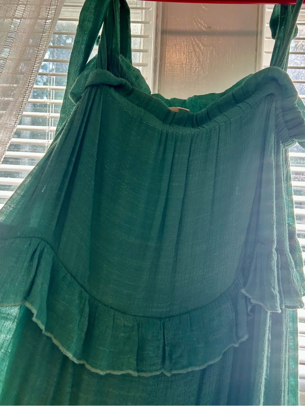 eesome Green Ruffled Maxi Dress - Picture 6 of 9
